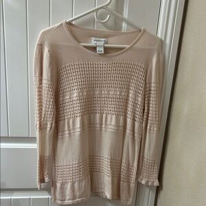 Peck & Peck Soft Cream Knit Top